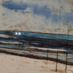Zijde collage, Maya Wildevuur, Strand, 1986